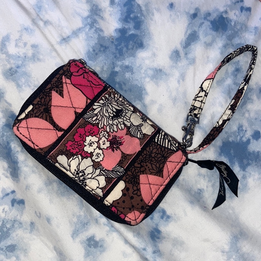 NWOT Vera Bradley pink & brown wallet/wristlet